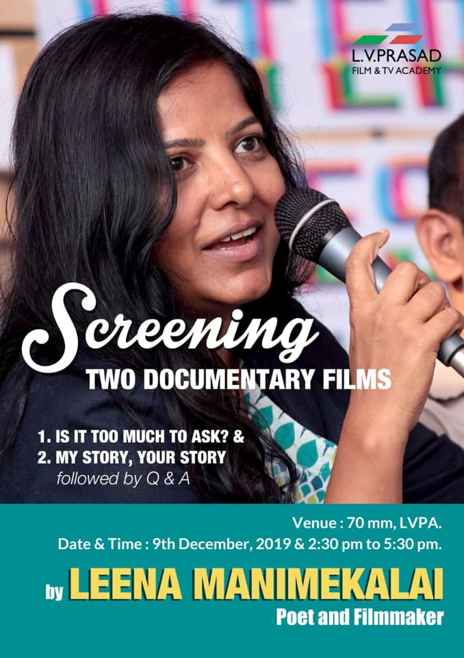 Screened my documentary -LV Prasad Film and TV Academy
